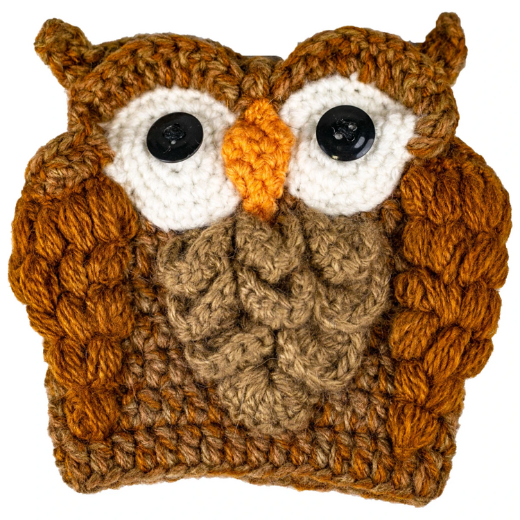 Fair Trade Cup cozie, Owl, from Peru and Bolivia