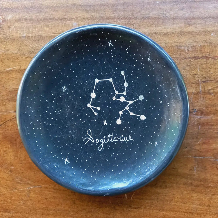 Zodiac Constellations Ceramic Ring Dish