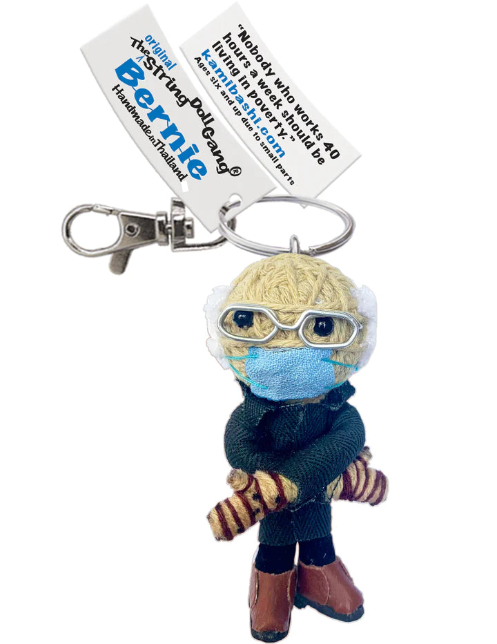 Bernie with Mittens Doll Keychain