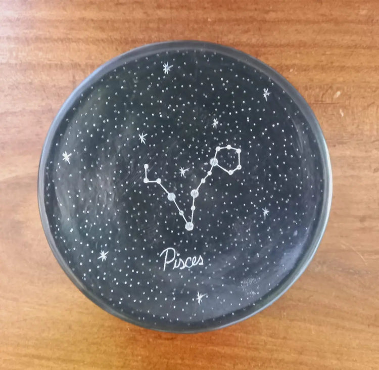 Zodiac Constellations Ceramic Ring Dish