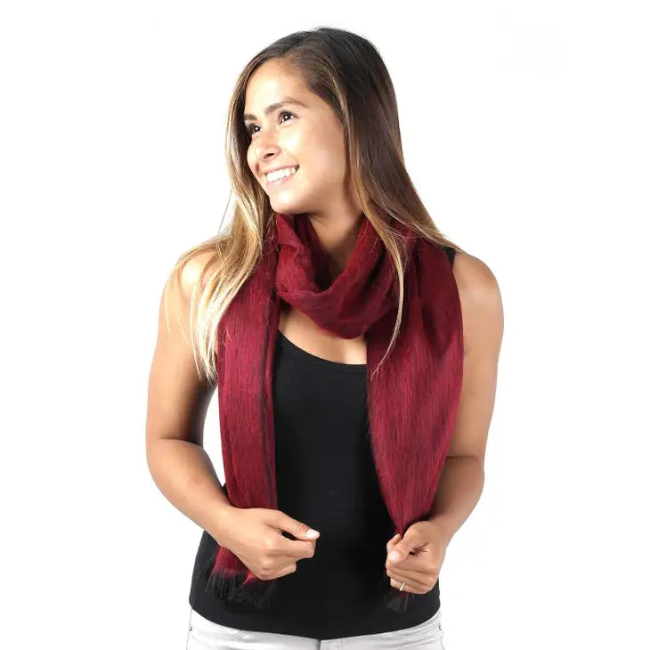 Alpaca Scarf - Sapphire Red