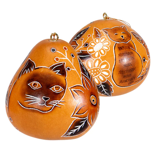 Garden Cat Gourd Ornament