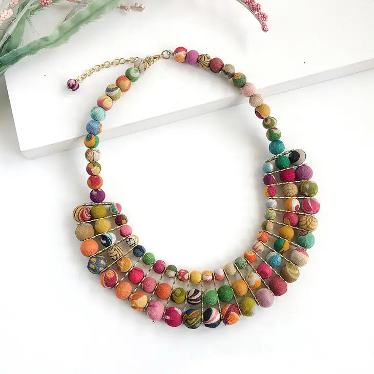 Kantha Gilded Collar Necklace