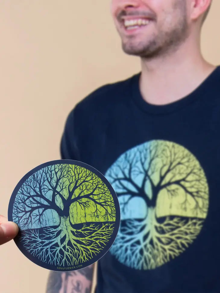 Soul Flower Tree Hugger Stickers