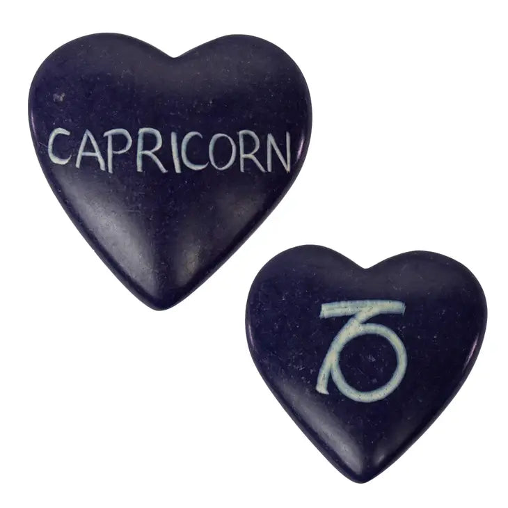 Zodiac Sign Soapstone Hearts