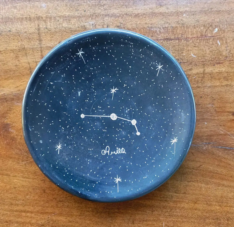 Zodiac Constellations Ceramic Ring Dish