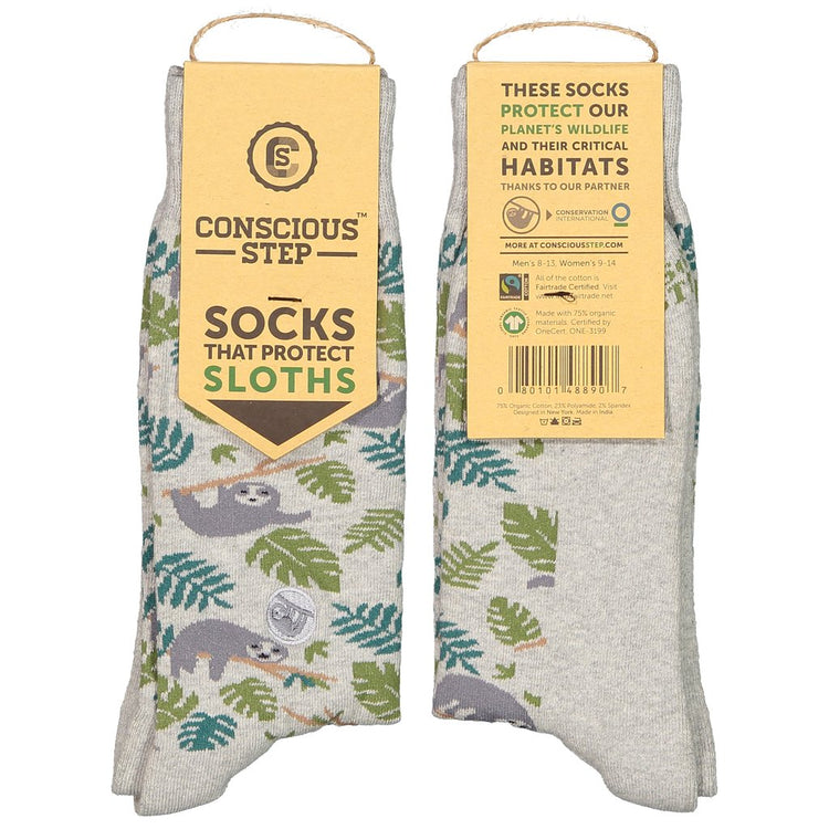 grey blue green conscious step socks protect sloths