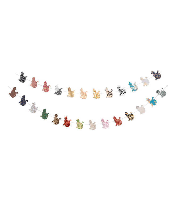 Metallic Cotton Cat Garland