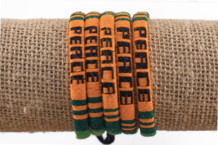 Lucia's World Emporium Fair Trade Handmade Woven Peace Bracelet from Guatemala