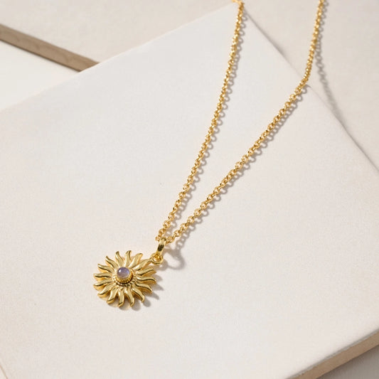 Sunburst Moonstone Necklace