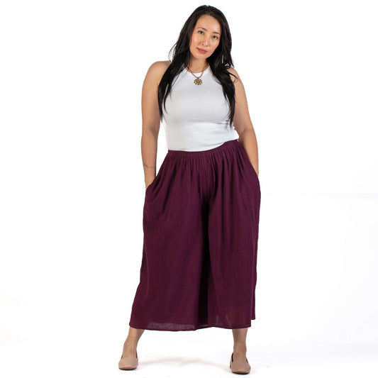 Cranberry Cotton Lily Pants