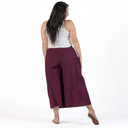 Cranberry Cotton Lily Pants