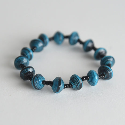 Striped Recycled Paper Bracelets