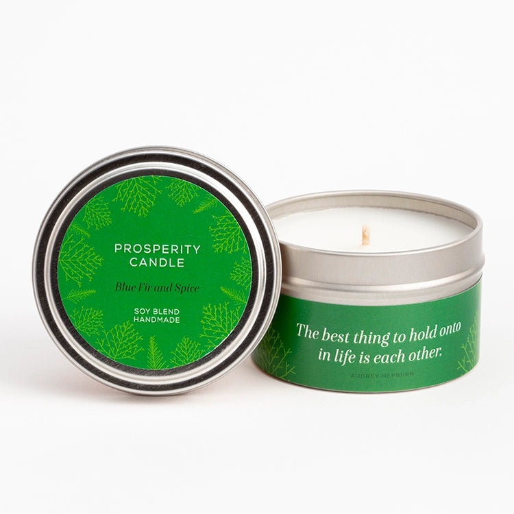 Blue Fir Prosperity Candle