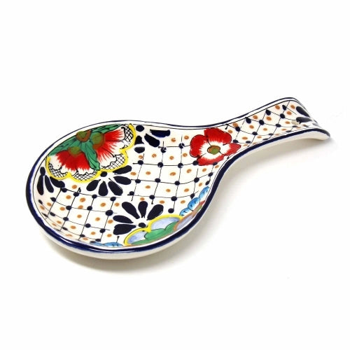 Colorful Dots and Flowers Spoon Rest