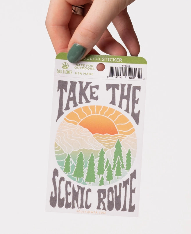 Take The Scenic Route Sticker