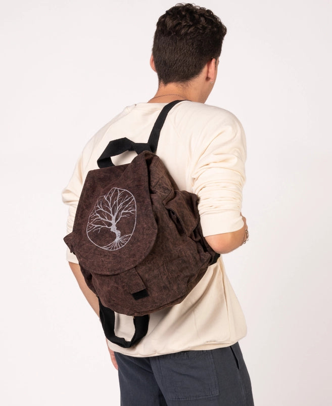 Peace Tree Slouchy Backpack