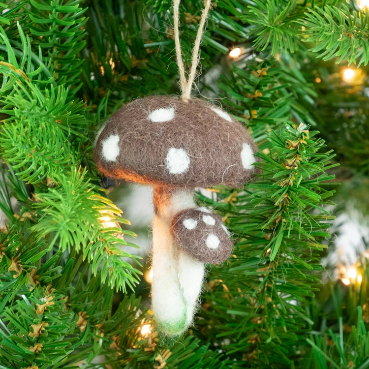 Felted Mushroom Ornaments