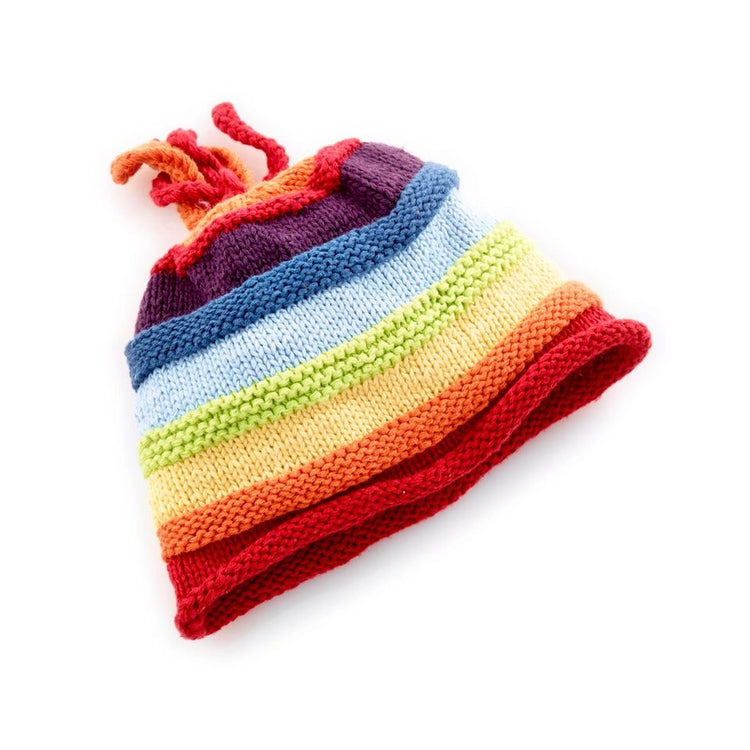 Knit Rainbow Baby Beanie