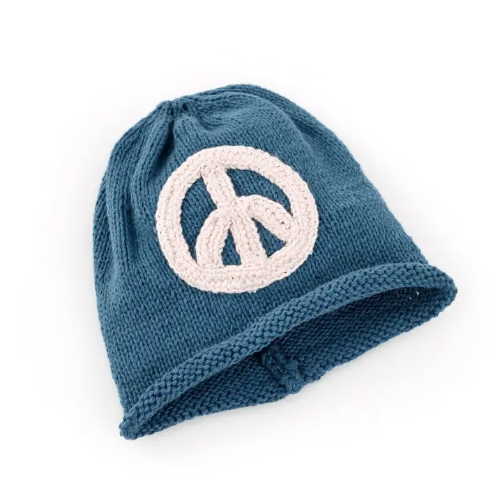 Organic Cotton Blue Baby Peace Hat