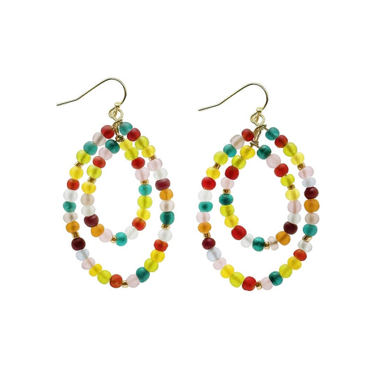 Kaleidoscope Double Ellipse Earrings