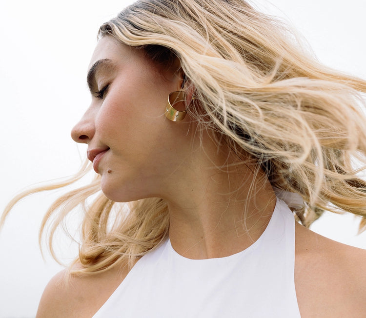 Sitara Starry Studded Round Hoop Earrings