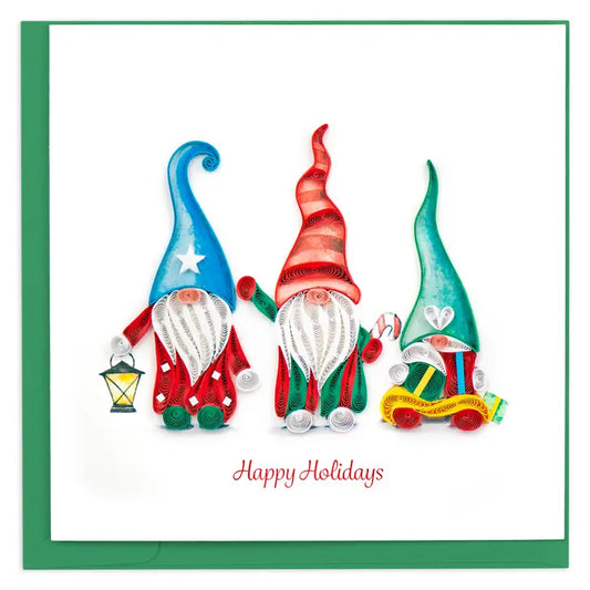 Holiday Gnomes Quilling Card