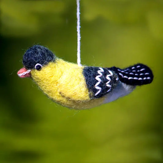 Goldfinch Woolie Bird Ornament
