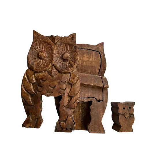 Owl and Baby Puzzle Box