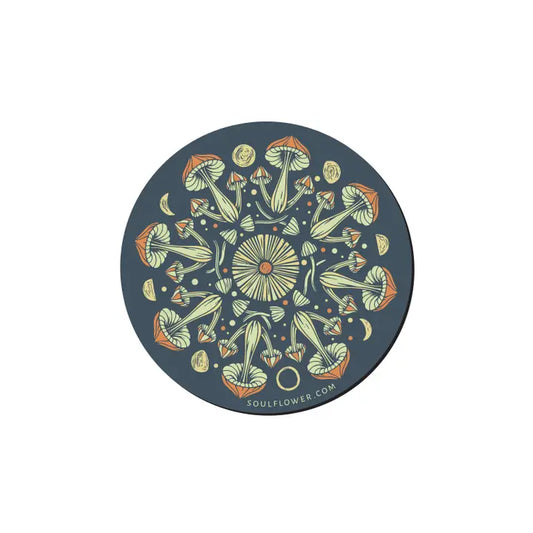 Mushroom Mandala Magnet