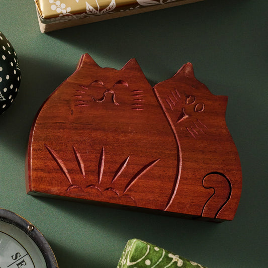 Twin Kitties Puzzle Box