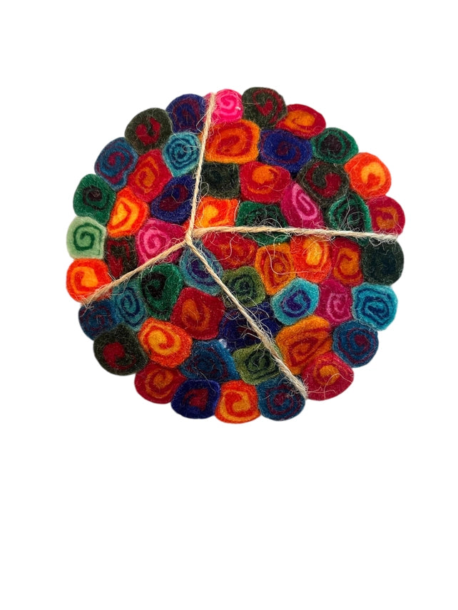 Swirl Felt Coaster Set