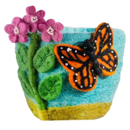 Monarch Felt Plant Pot