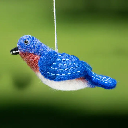 Bluebird Woolie Bird Ornament
