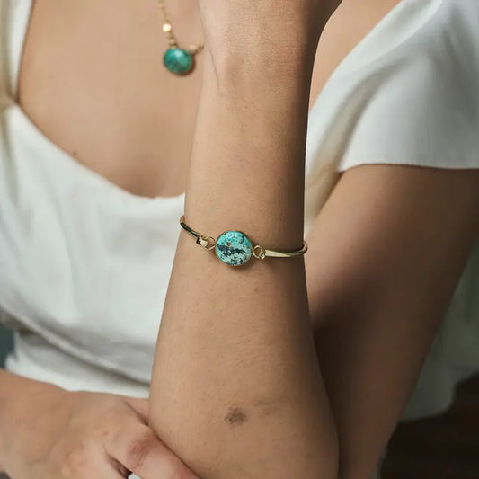 Gold-Plated Turquoise Bracelet