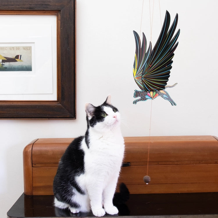 Alebrije Cat Flying Mobile