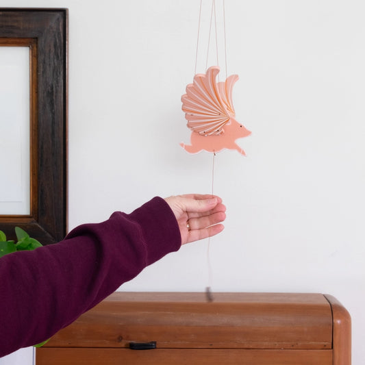 Flying Pig Wooden Mobile