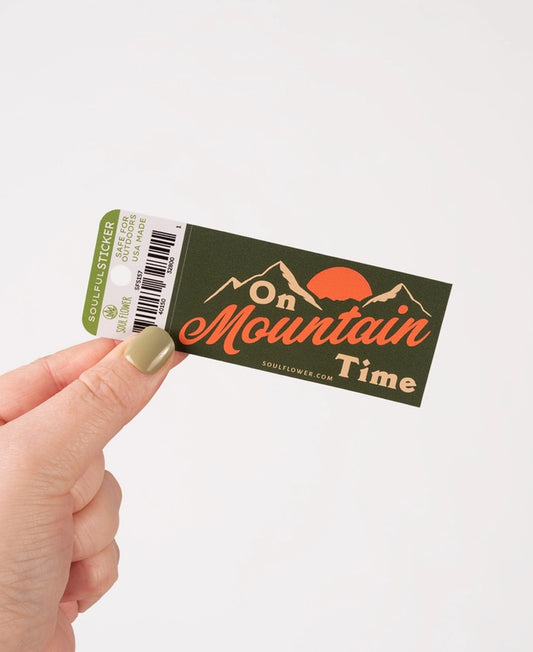 On Mountain Time Sticker