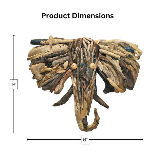 Elephant Driftwood Wall Art