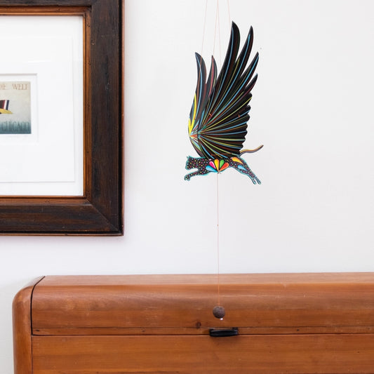 Alebrije Cat Flying Mobile