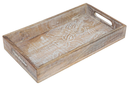 Butterflies in White Wash Tray