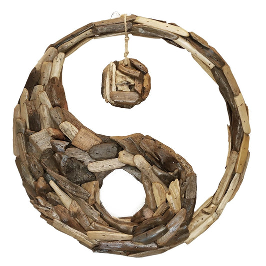 Driftwood Yin Yang Wall Art