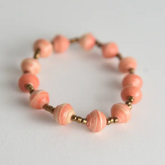 Striped Recycled Paper Bracelets