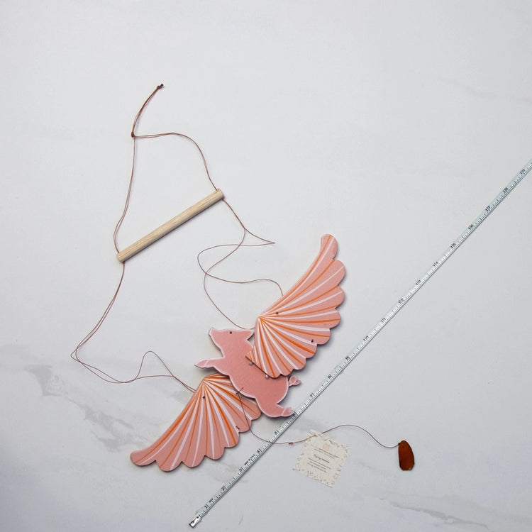 Flying Pig Wooden Mobile