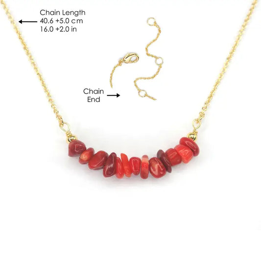 Uplifting Stones Coral Necklace