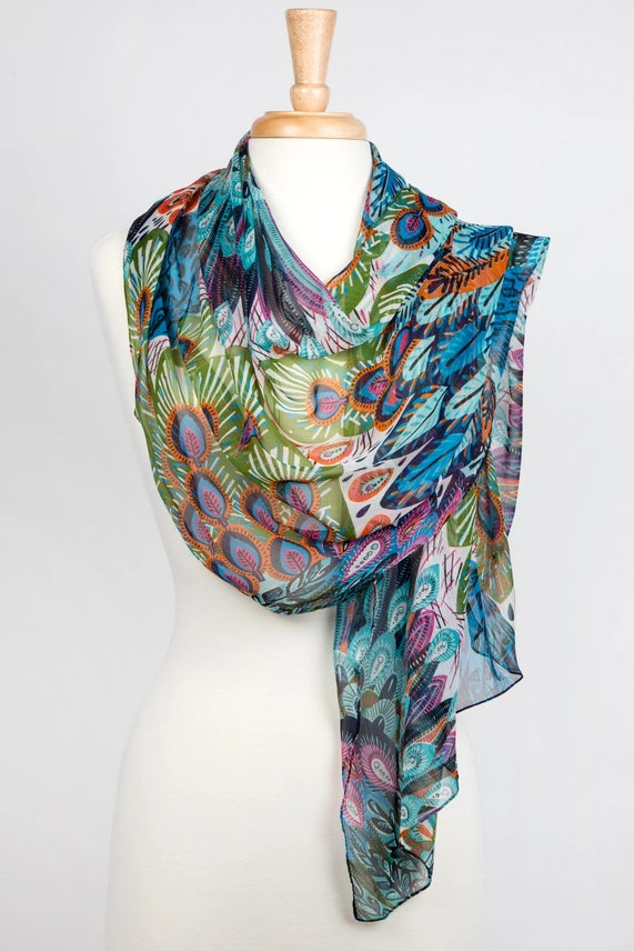 Peacock Pattern Scarf