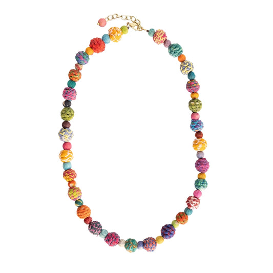 Threaded Kantha Classic Strand Necklace