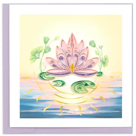Lotus Flower Quilling Card