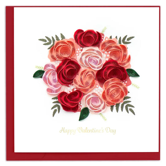 Valentine's Day Bouquet Quilling Card