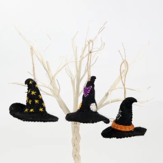 Felt Witch Hat Ornaments